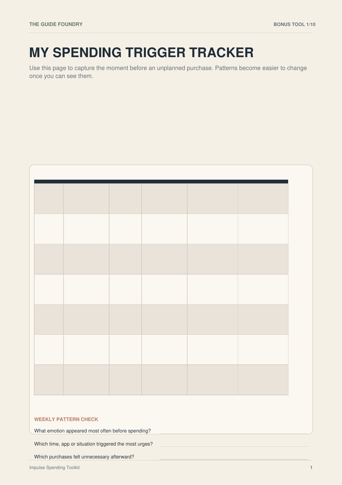 Toolkit, page 1