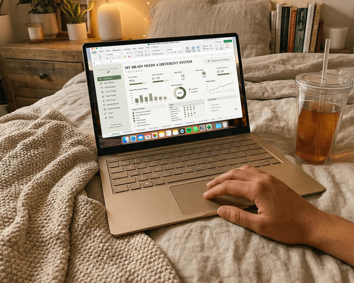 The Neurodivergent Work Tracker — Excel tracker preview