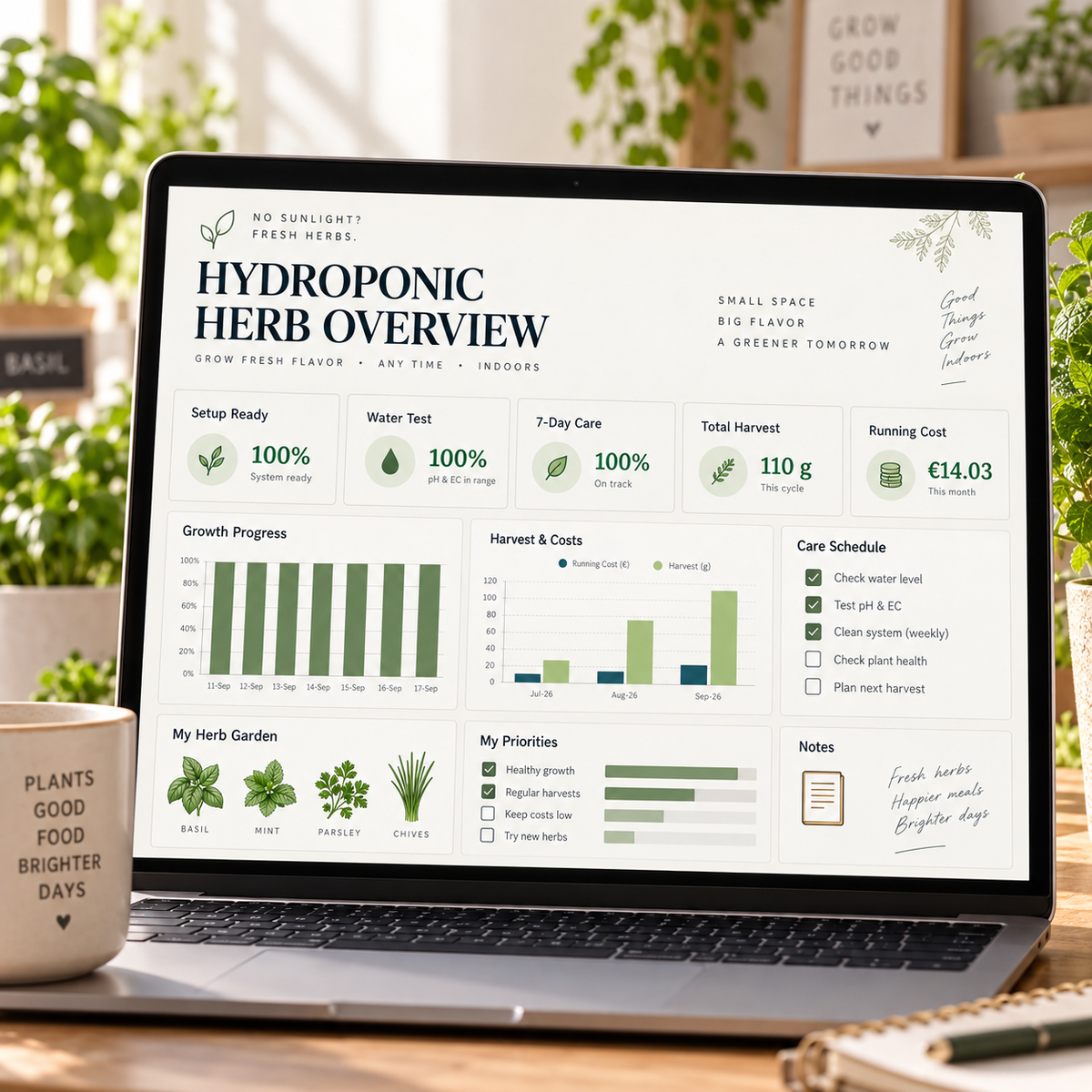 The Indoor Growing Tracker — Excel tracker preview