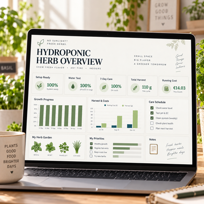 The Indoor Growing Tracker — Excel tracker preview