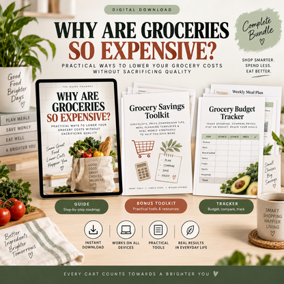 Complete digital bundle for Why Are Groceries So Expensive? The Grocery Budget Playbook