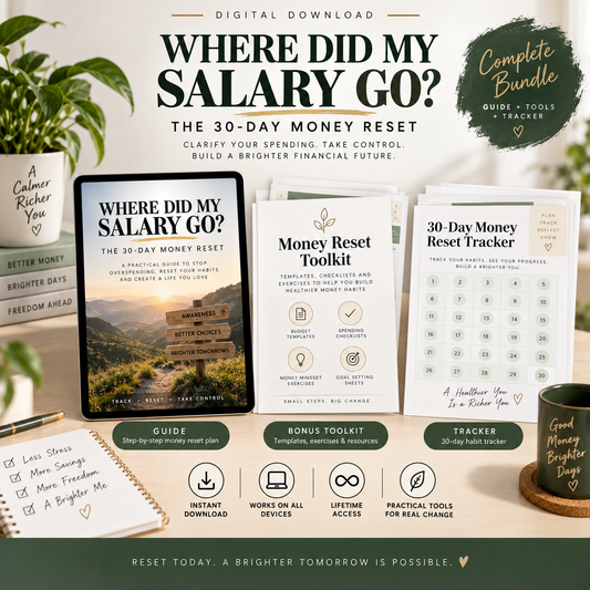 Complete digital bundle for Where Did My Salary Go? The 30-Day Money Reset