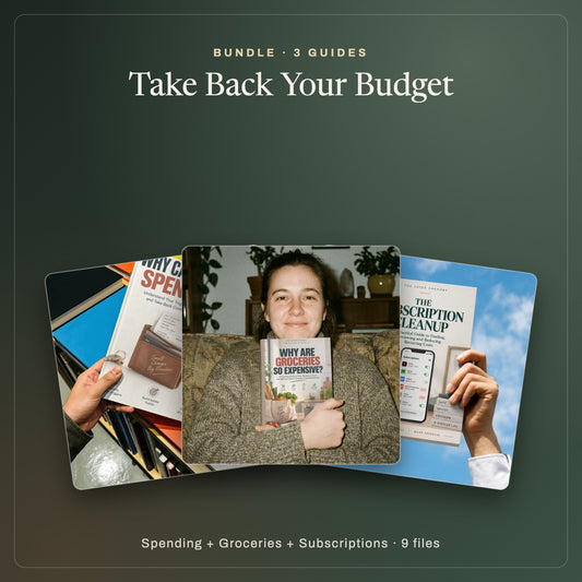 Take Back Your Budget bundle: spending, groceries and subscriptions guides